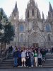Devant la cathédrale Ste Croix et Ste Eulalie de Barcelone